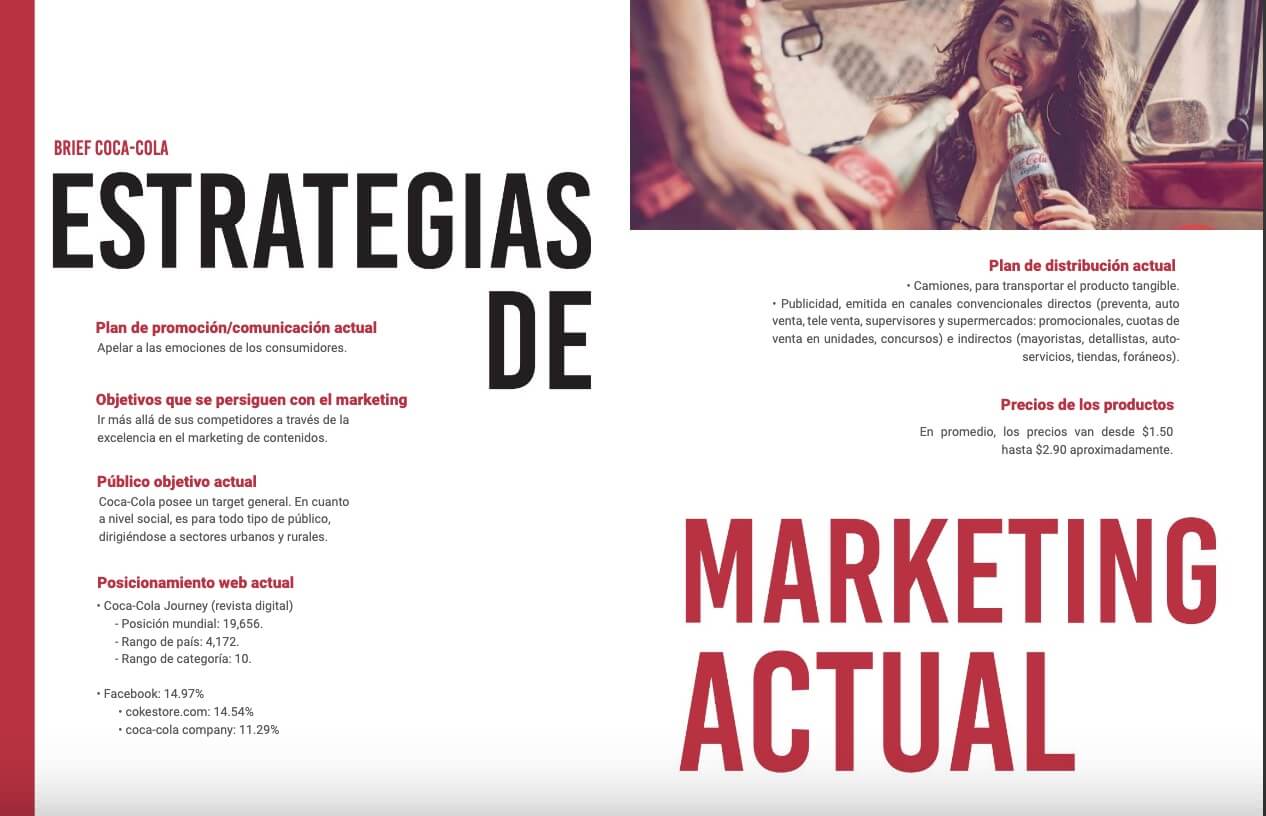 Ejemplo de brief de Coca-Cola